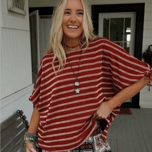 Three Birds Nest- Little Lark warm rust stripped- size small